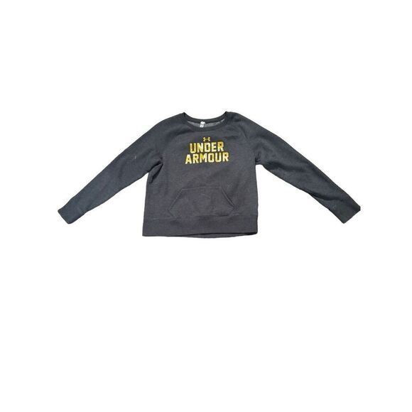 Sporty Chic! Under Armour XL Crewneck Sweatshirt - Gold Sparkle Logo (Tiny Disc - Picture 2 of 10
